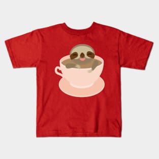 sloffee, coffee cup, sloth Kids T-Shirt